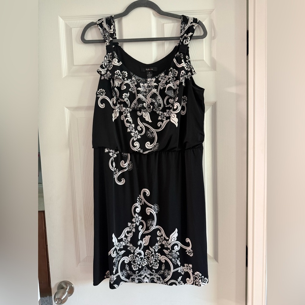 Style & Co. Black and White Maxi Dress